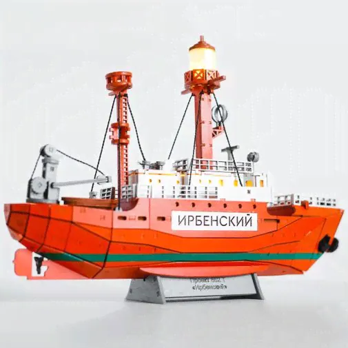 Модель сборная Плавучий маяк Ирбенский (Калининград, Музей мирового океана)
