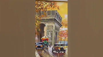 Картина маслом на холсте «Париж. Триумфальная арка» 50х70