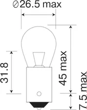 Лампа 24V P21W 21W BA15s Маяк 1 шт. картон 6241310