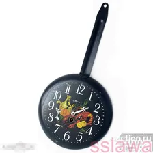 Часы настенные Маяк сковорода СССР Советский винтаж реквизит vintage USSR wall clock Majak N492.80
