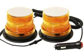 Маяк импульсный на магните 10-30v (прикуриватель) светодиодный 30 LED двойной "Стробоскоп"