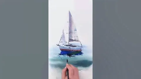 Учимся рисовать парусник