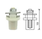 Светодиод 12V T 5 1SMD WHITE BAX8.7D WITH CAP панель приборов с патроном керамика МАЯК