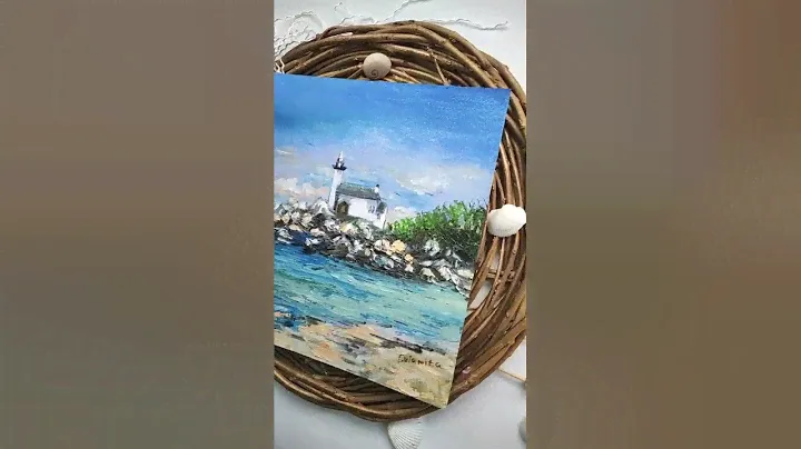 Море ,маяк маслом . #картина #море #маяк #художник