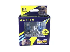 Автолампа H4 +150% Маяк WHITE VISION 12V 2шт.