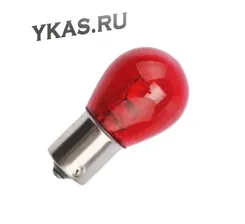 Лампа МАЯК 12V А 12-21 P21W BA15s (ровн.цоколь) (100) красный