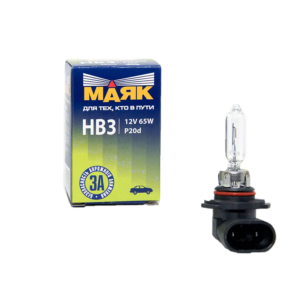 Автолампа HB3 65W галогенная МАЯК