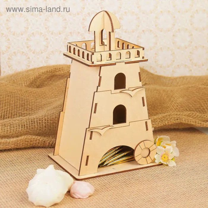 Чайный домик из фанеры "Маяк" 15х24 см