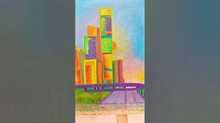 20 мая 2024 г . Картина ,акрил,холст на картоне  30/40 . Солнечный город.(Picture. Acrylic..)