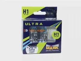 Галогенные лампы Маяк УЛЬТРА Super Light +50% комплект 2шт. - цоколь H7