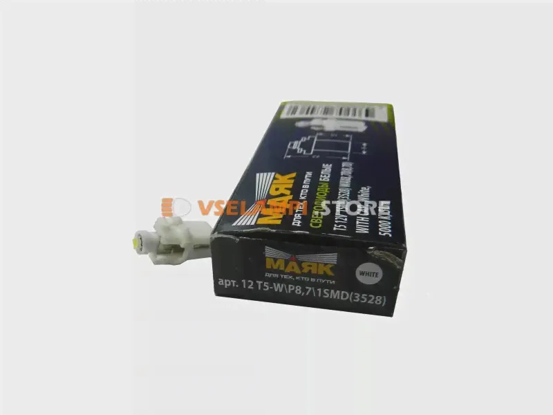 Светодиод Маяк 12v BAX8.3D 1SMD 1chip микрушка с патроном - цвет свечения красный